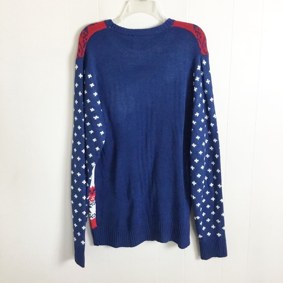 Star Wars Ugly Christmas Sweater L Blue Grogu Baby Yoda Holiday Long Sleeve - Picture 2 of 2